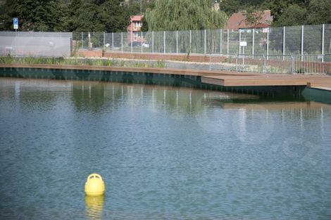 Vodní plocha koupacího biotopu Oslavany.